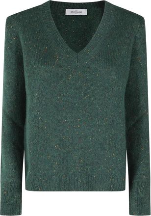 Gran Sasso Trui met V-hals - Groen
