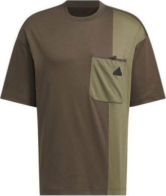 adidas City Escape Colourblock T-Shirt Asia Sizing Olive Green JI9809
