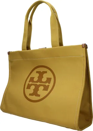 Tory Burch Womens Yellow Fabric Shoulder Bag