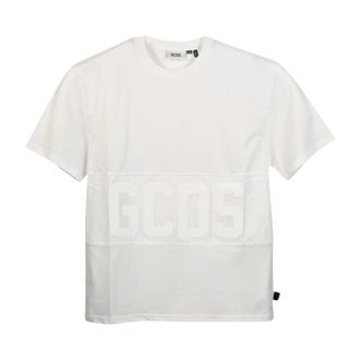 GCDS T-Shirts, male, White, Size: L Basic Logo T-Shirt
