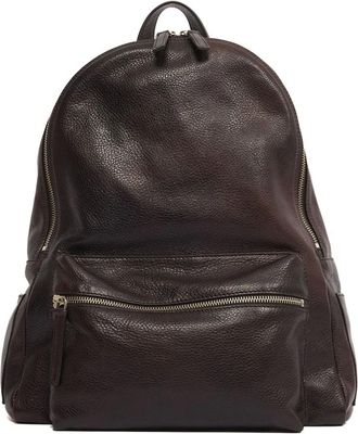 Orciani Laio Lagoon Leather Backpack - Bags - Hombre - Marr&oacute;n - ONE SIZE