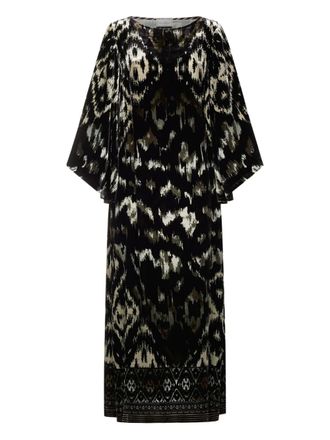 Pierre-Louis Mascia geometric-pattern maxi dress - women - Fabric - M - Black