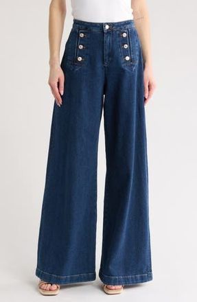 7 For All Mankind Marina Wide Leg Denim Trousers in Cruise at Nordstrom Rack, Size 29