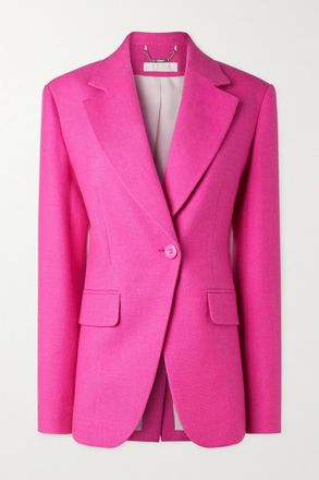Chlo&eacute; Blazer In Twill Di Misto Lana, Seta E Cashmere - Rosa