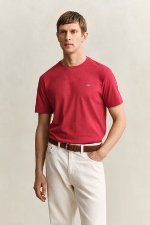 GANT Men Regular Fit Shield T-Shirt (XXXL) IRON RED MELANGE