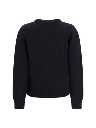 Ganni Forest Teddy Graphic Wool Sweater - Black