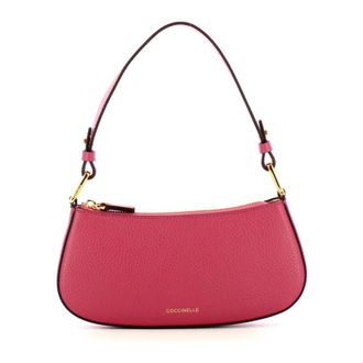 Coccinelle Shoulder Bags, female, Pink, Size: ONE SIZE Convertible Leather Shoulder Bag