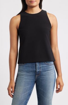 Nic+Zoe Scuba Knit Tank in Black Onyx at Nordstrom, Size Xx-Large