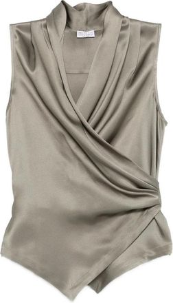 Brunello Cucinelli Draped Sleeveless Top