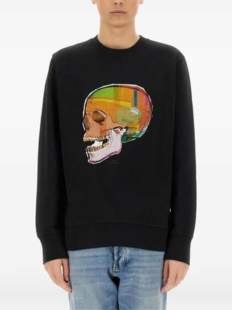 Paul Smith skull-print sweatshirt - men - Organic Cotton - M - NERO