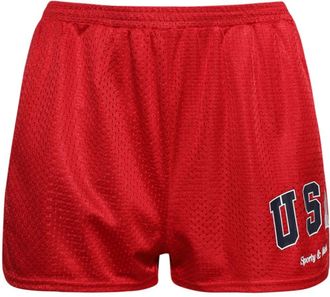 Sporty & Rich USA mesh shorts - Red