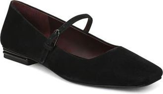 Franco Sarto Tinsley Square Toe Mary Jane Flat in True Black at Nordstrom, Size 7.5