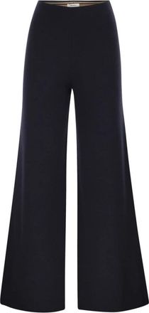 Max Mara Broeken, Dames, Blauw, XL, Mxpstrillo Gebreide Broek