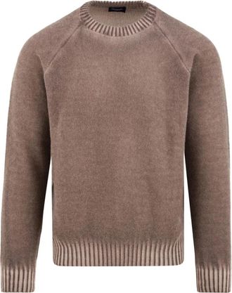 Drumohr Sweater D8K103Tc - Heren - Ronde hals truien - Bruin - M - Truien & Vesten