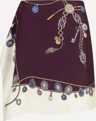 Versace Minigonna in twill di seta stampato Woman 42