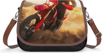 Generic Got Dirt Bike Motocross Racing Small Womens Crossbody Bags Shoulder Handbag with Adjustable Strap for Travel