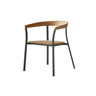 Tikamoon Silla de teca maciza y aluminio