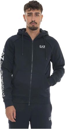 Emporio Armani Casual Sweatshirt voor Mannen - Heren - Vesten met rits - Blauw - 3XL - Hoodies & sweatvesten