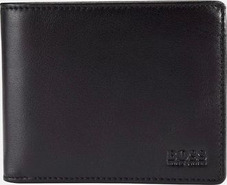 HUGO BOSS Mens Hugo Boss Mens Wallet Genuine Leather Asolo Bifold Credit Cardholder New Gift - Black