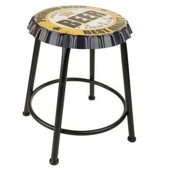 Wanderlust Deco Wanderlust Deco - Taburete De Metal Amarillo 35x35x46 Cm