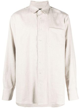 Botter button-up cotton-linen shirt - Neutrals