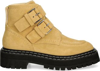 Proenza Schouler suede biker boots - Yellow