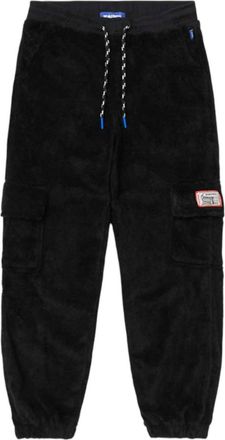 Dev&aacute; States Mens Overcast Sherpa Cargo Sweatpants In Black