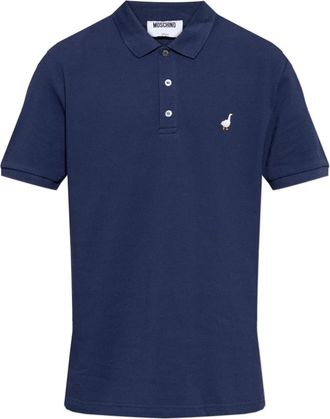 Moschino Heren, Tops, Blauw, Maat: S Katoen