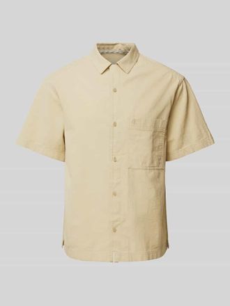 Calvin Klein Jeans Regular Fit Freizeithemd mit Brusttasche in Beige, Gr&ouml;&szlig;e XL