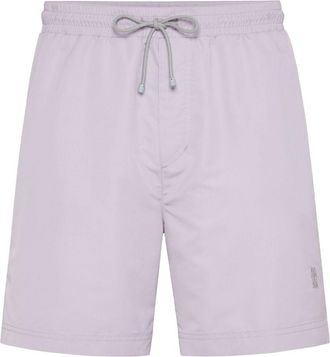 Brunello Cucinelli logo-embroidered swim shorts - Purple