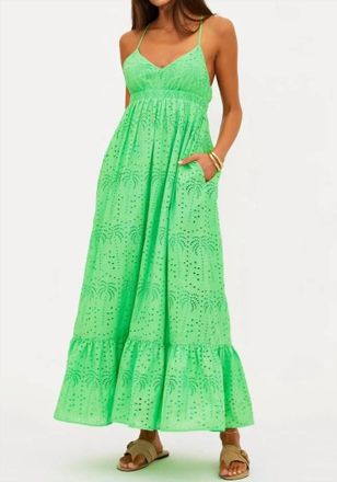 Beach Riot Womens Ruthie Dress In Palm Eyelet