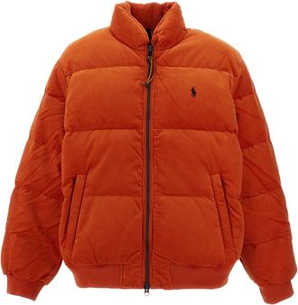 Polo Ralph Lauren Orange Wyoming Corduroy Down Jacket