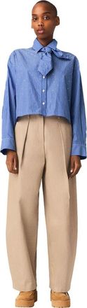 Maje Shirt with removable handkerchief in Blue at Nordstrom, Size X-Small