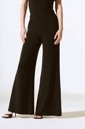 Joseph Ribkoff Silky Knit Wide Leg Pants In Black