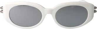 Alexander McQueen Stijlvolle zonnebril Am 0469S - Dames - Zonnebrillen - Wit - 50 MM - Accessoires