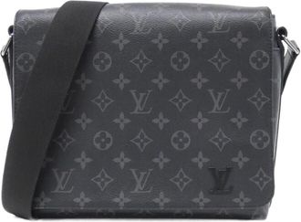 Louis Vuitton Monogram Eclipse Black Coated Canvas Shoulder Bag (Pre-Owned)