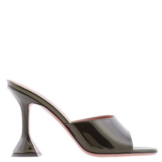 Amina Muaddi Mirror Moss Lupita 70 Slippers, Brand Size 38 ( US Size 8 )