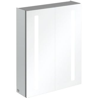 Villeroy & Boch My View 14+ spiegelkast - met 2 deuren met LED verlichting verticaal 60x75x17.3cm - incl. afsluitbare medicijnbox