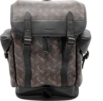 Coach Black Brown Pvc Leather Backpack (Pre-Owned)