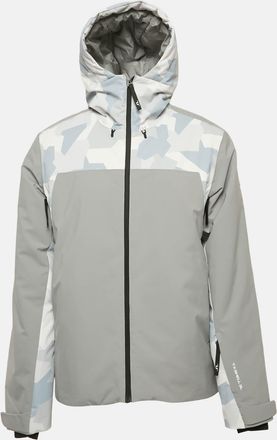 J. Mendel Grey Synthetic Zip-Up Hooded Base Champ Ski Jacket