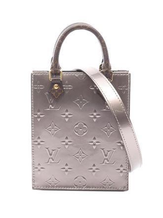 Louis Vuitton Borsa a tracolla Petit Sac Plat in pelle Vernis con monogramma 2020 - Rosa