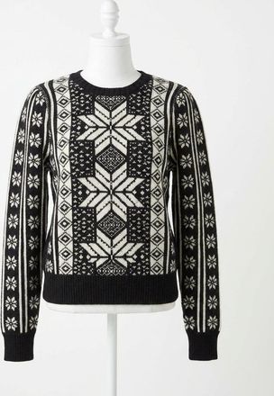Faherty Womens Sun Valley Crewneck Top In Midnight Snowfall