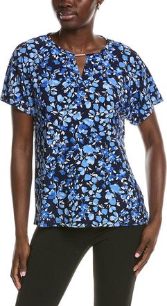 Jones New York Extended Shoulder Placket Top