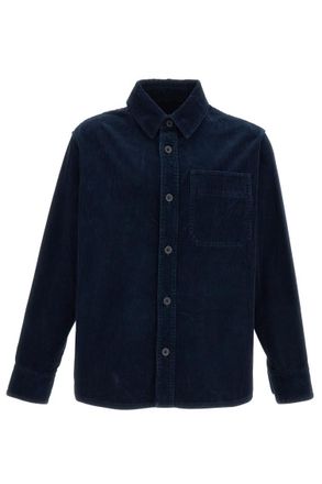 A.P.C. Dark Blue Relaxed Corduroy Shirt