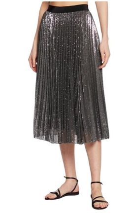 Max Mara Max Mara Grey Sequin Midi Skirt Size L