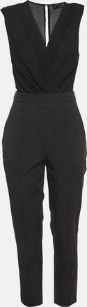 Elisabetta Franchi Black Crepe & Twill Jumpsuit