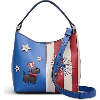 Radley London Fireworks And Stripes Small Open Top Crossbody Bag in Cobalt at Nordstrom