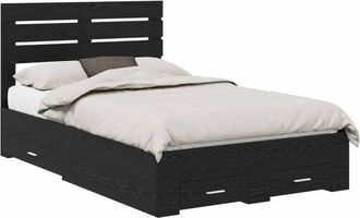 vidaXL Estructura De Cama Con Caj&oacute;n Con Cabecera Madera Contrachapada Vidaxl