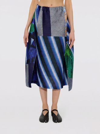 Pleats Please Issey Miyake Gonna midi City Collage Pleats Please Issey Miyake in cr&ecirc;pe