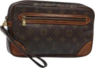 Louis Vuitton Pre-owned Tela clutches - - Pre-owned - Donna - Marrone - ONE SIZE